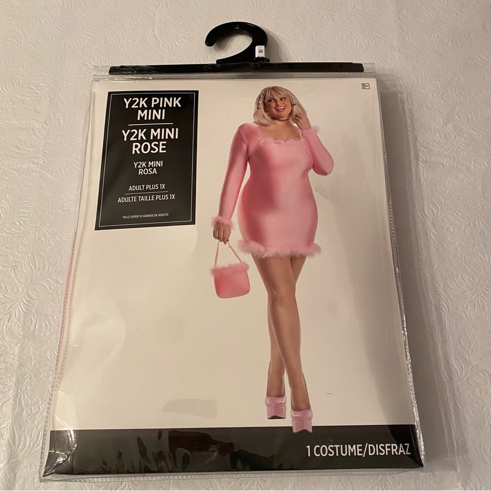 Y2K Pink Mini Dress Costume- Adult Size 1X- New